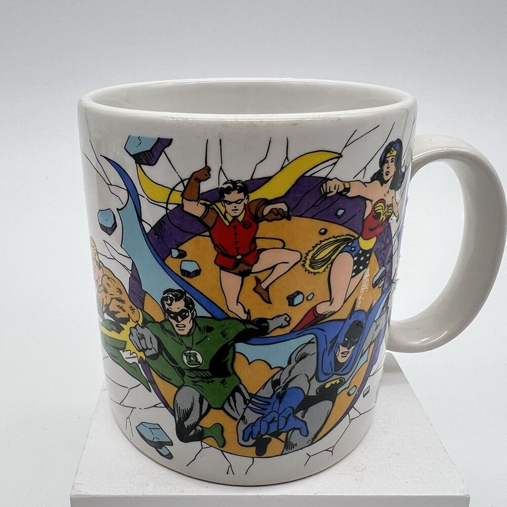 Vintage 1989 Mug Justice League of America Comic Book Hero Mugs The Good Co